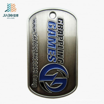 Benutzerdefinierte gute Qualität Edelstahl Metall Grappling Dog Tag für Förderung